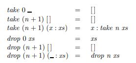 Using the definition for ++ given above, together with show that take n xs ++drop n xs = xs, by...