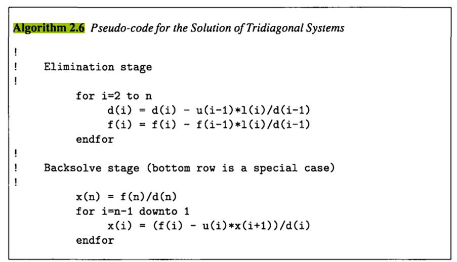 Use the Algorithm 2.6 to solve the following system of equations: You should get the solution x =...-2