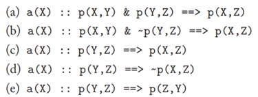 Say whether each of the following queries is safe. Given the definition fix(X) :- p(X,Y) & p(Y,Z)...-1