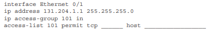 Write a packet filtering rule to allow the hosts in 131.204.0.0/16, i.e., the internal network, to...