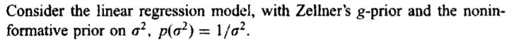 (a) Find the predictive distribution of at under model averaging in the linear regression model. (b)...-1