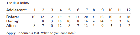 The test referred to in Exercise 18.19 is available on my Web site. Run that program on the data for...