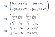 Decompose the following 2 × 2 unitary matrices into sequences of and gates:-3