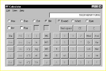 Set the Calculator to HEX mode and set to BYTE and then type in FFFF. Convert this number to Decimal...