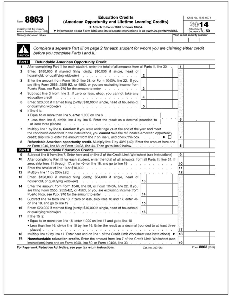 Education Tax Credit. (Obj. 2) In 2014, Paul and Karen Mitchell pay $12,000 for their daughter’s...