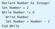 Consider the following loop: a. Is this loop a pre-test loop or a post-test loop? b. List the...-2