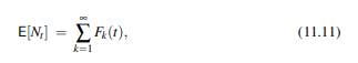 In the case of a Poisson process, show that the right-hand side of (11.11) reduces to ?t.