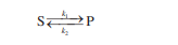 Model the following simplified reaction: Plot substrate concentration [S] and product concentration...