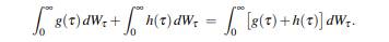 For piecewise constant g and h, show that