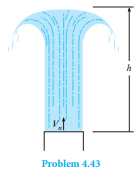 An engineer is designing a fountain, as shown, and will install a nozzle that can produce a vertical...