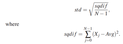 Develop a function that computes the standard deviation of values in array. The standard deviation...-3