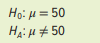 Consider the following hypotheses: A sample of 16 observations yields a sample mean of 46. Assume...