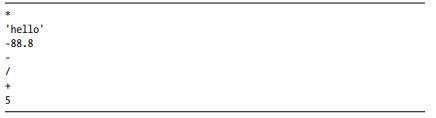 Which of the following are operators, and which are values? Which of the following is a variable,...-1