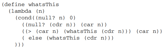 What does this Scheme function do? Would it ever make sense to write a program in one language,...