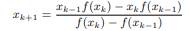 (a) Show that the iterative method is mathematically equivalent to the secant method for solving a...