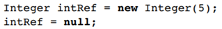 An uninitialized reference variable has the value null. Attempting to use a reference with a value...