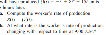 WORKER EFFICIENCY An efficiency study of the morning shift at a certain factory indicates that an...