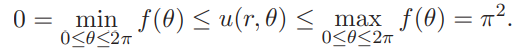 The steady state temperature distribution u(r, ?) of an insulated disk satisfies the partial...-3