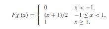 The cumulative distribution function of random variable X is (a) What is P[X > 1/2]? (b) What is...