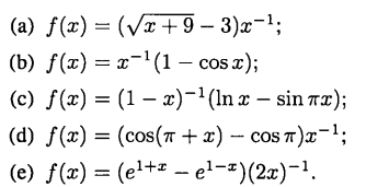 For each function below explain why a naive construction will be susceptible to significant rounding...