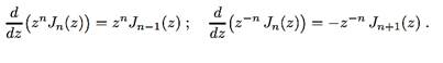 Derive directly from the definition (7.190) the two Bessel functions of the first kind with the...-5