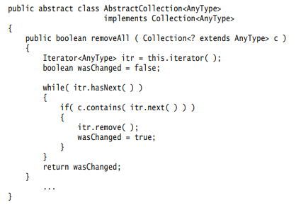 Consider the following implementation of the removeAll method (which removes all occurrences of any...