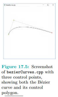 Run bezierCurves.cpp of Chapter 10, which allows the user to choose a B´ezier curve of order 2-6 and...