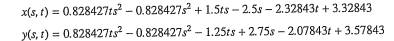 A quadrilateral element with one curved side and the other three sides straight is mapped to a 2 x 2...