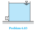 Th e open water tank shown is resting on a frictionless plane. Th e capped orifi ce on the side has...