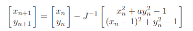 Consider the system of two equations where a is a parameter. (a) Write down two explicit formulas...-2