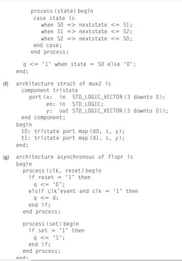 Each of the following VHDL modules contains an error. For brevity, only the architecture is shown;...-3