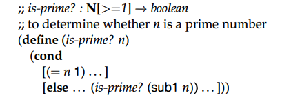 Develop the function is-prime?, which consumes a natural number and returns true if it is prime and...