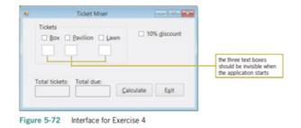 Create a Visual Basic Windows application. Use the following names for the solution and project,...