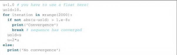 Suppose that we are trying to check the convergence of a diverging sequence (here the sequence is...-1