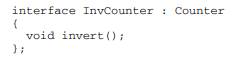 Starting from the original Counter in the version discussed in Chapter 7, implement an InvCounter...