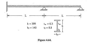 Immediately after construction the right support of the beam shown in Figure 4.64 undergoes a...-2