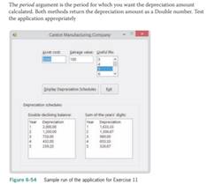 The accountant at Canton Manufacturing Company wants you to create an application that calculates an...