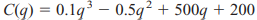 MANUFACTURING A manufacturer’s total cost is dollars when the level of production is q units. The...