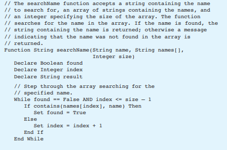 What is the error in the following pseudocode?-1