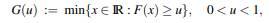 As illustrated in the previous problem, an arbitrary cdf F is usually not invertible, either because...-1