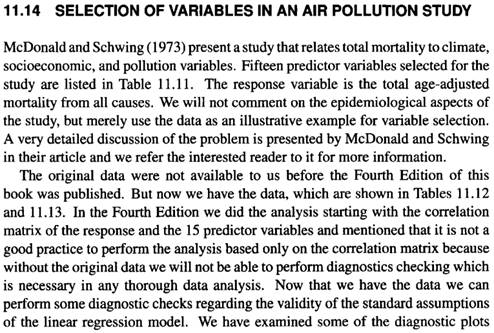 As we have seen in Section 11.14, the three no collinear subsets of predictor variables below have...-1