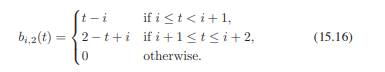 Use the Cox–de Boor recurrence to derive Equation (15.16).