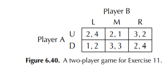 In the text we discussed dominant strategies and noted that if a player has a dominant strategy we...-1