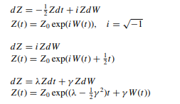 SDEs with Complex Coefficients It is possible to define SDEs whose coefficients are complex numbers....