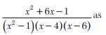 Using Lagrange’s formula, express the function a sum of partial fractions. [Hint. Tabulate the...-1