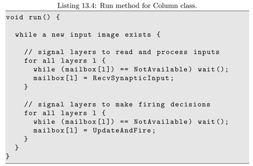 For the Listing 13.4 example, assume the workload for each stage is equally balanced, that it takes...-4