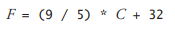 (Temperature Conversion) Implement a fahrenheit function that returns the Fahrenheit equivalent of a...