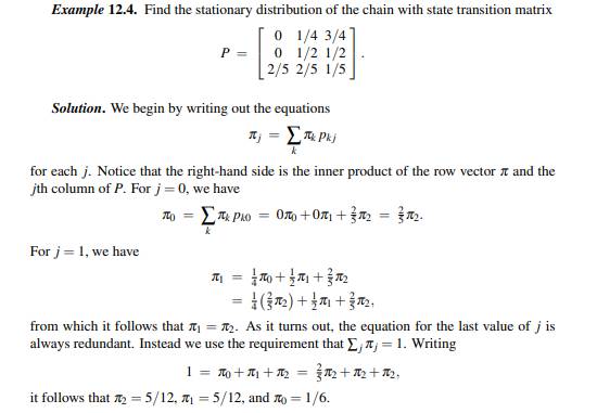 Use the following MATLAB code to find the stationary distributions in Problems 6–8. (The algorithm...-2