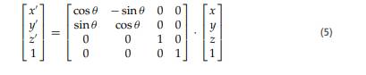 Prove that the quaternion rotation matrix 38 reduces to the matrix representation in Equation 5 when...