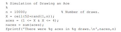 Put the following MATLAB script into an M-file, and use it to simulate Example 1.12. In Example...